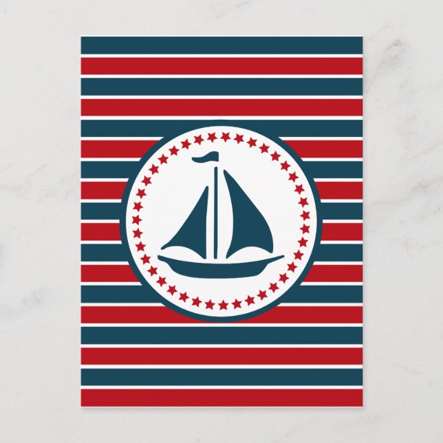 Nautical Design Postkarte (Vorderseite)