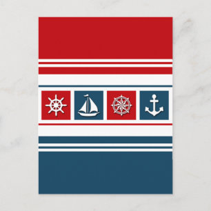 Nautical Design Postkarte