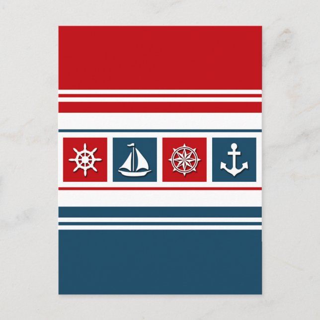 Nautical Design Postkarte (Vorderseite)