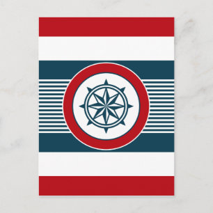 Nautical Design Postkarte