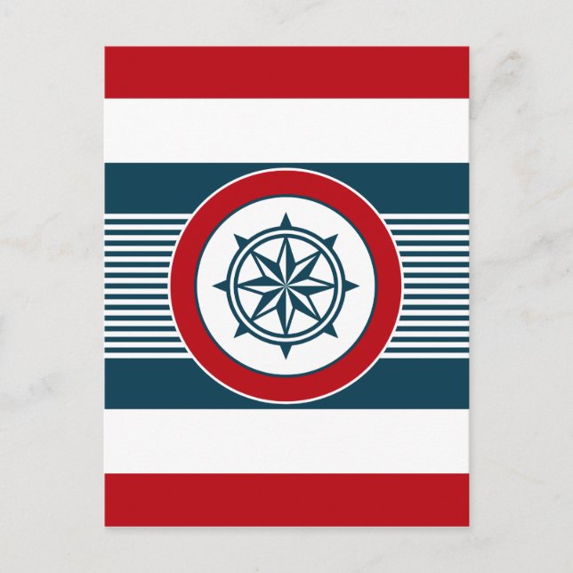 Nautical Design Postkarte (Vorderseite)
