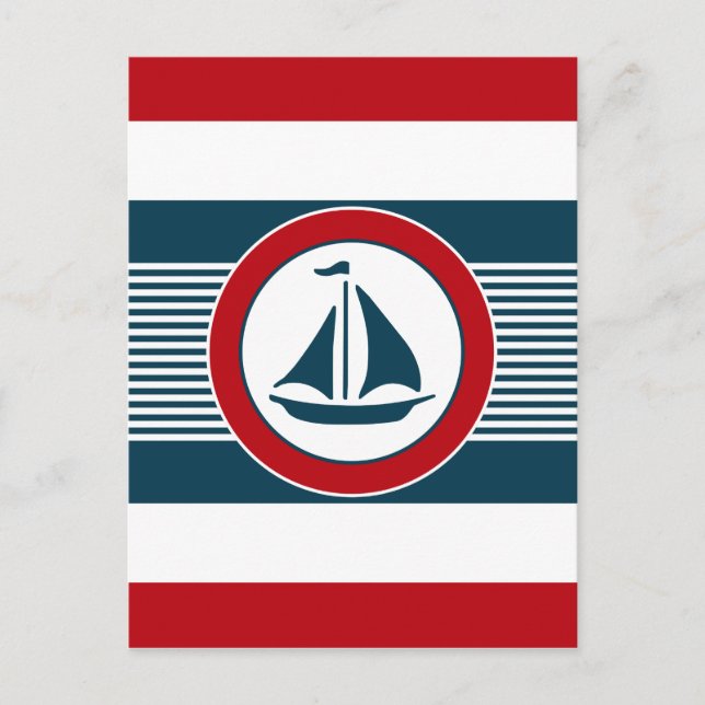 Nautical Design Postkarte (Vorderseite)