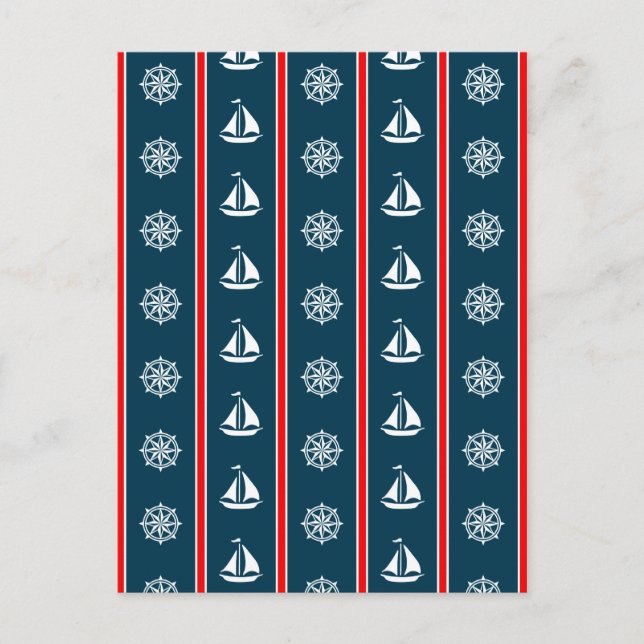 Nautical Design Postkarte (Vorderseite)
