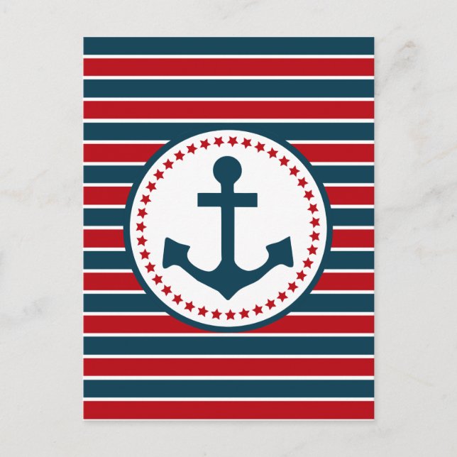 Nautical Design Postkarte (Vorderseite)