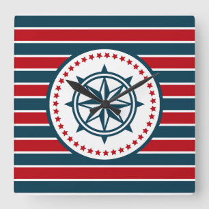 Nautical design quadratische wanduhr