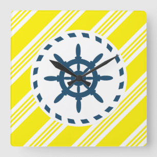 Nautical Design Quadratische Wanduhr