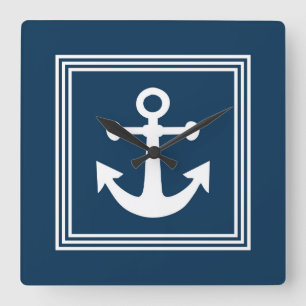 Nautical Design Quadratische Wanduhr