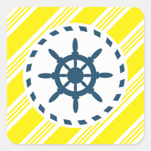 Nautical Design Quadratischer Aufkleber