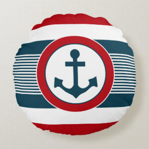 Nautical Design Rundes Kissen