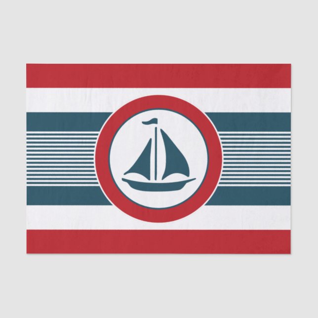 Nautical Design Seidenpapier (Vorderseite)