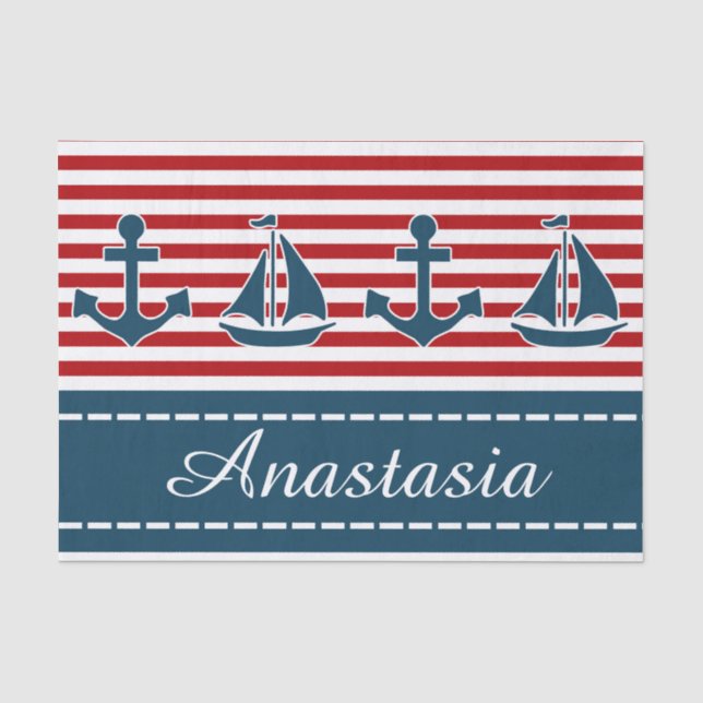 Nautical Design Seidenpapier (Vorderseite)