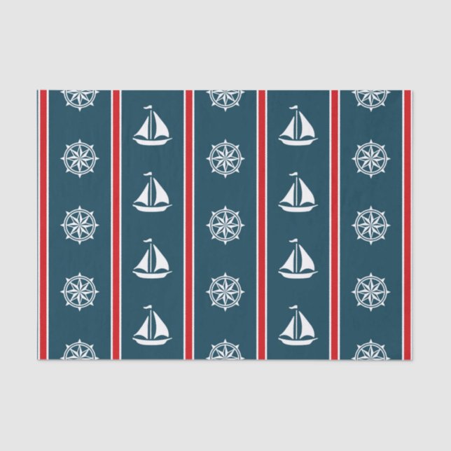 Nautical Design Seidenpapier (Vorderseite)