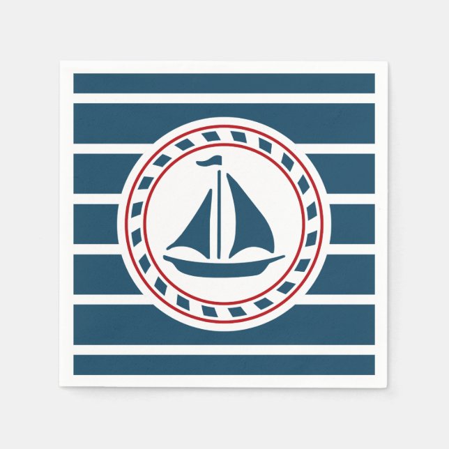 Nautical Design Serviette (Vorderseite)