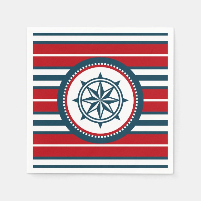 Nautical Design Serviette (Vorderseite)