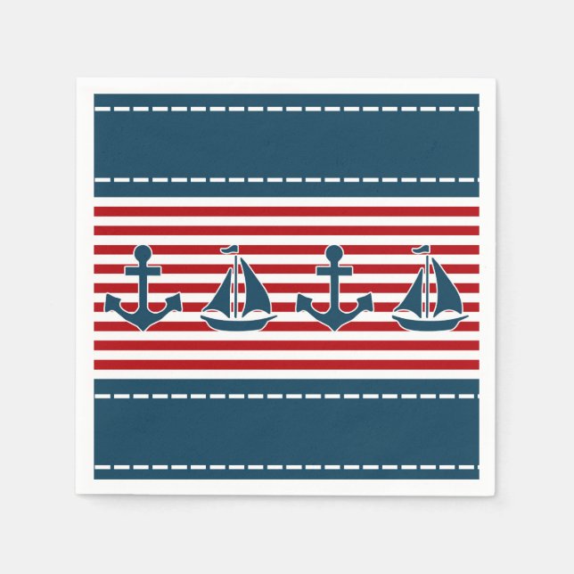 Nautical Design Serviette (Vorderseite)