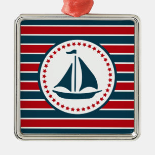 Nautical Design Silbernes Ornament