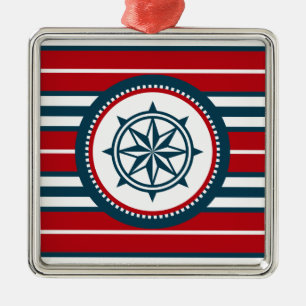 Nautical Design Silbernes Ornament