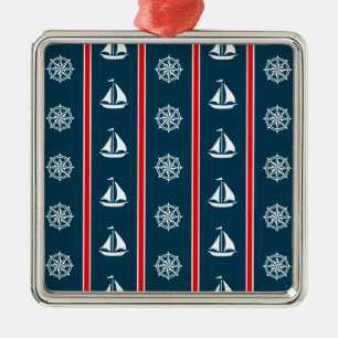 Nautical Design Silbernes Ornament
