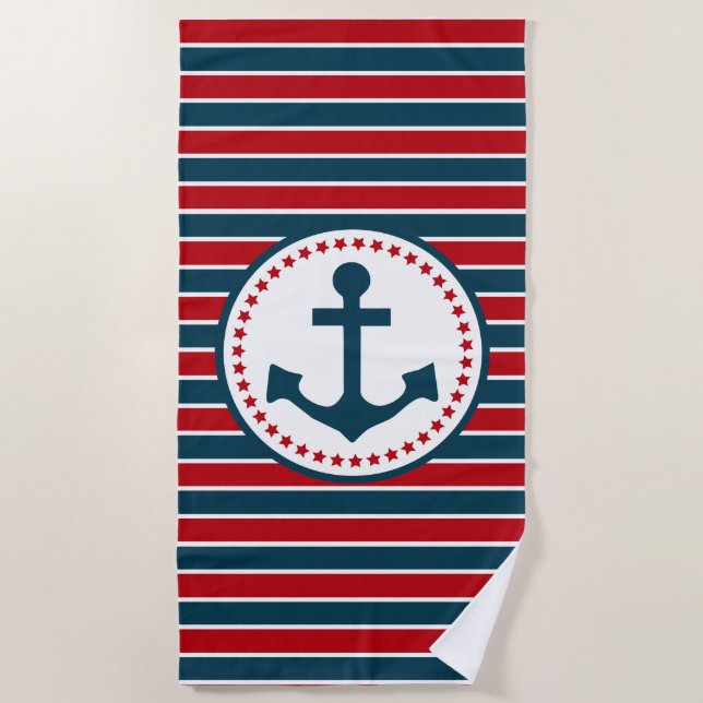 Nautical Design Strandtuch (Vorderseite)