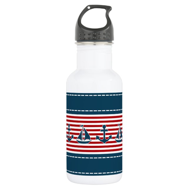 Nautical Design Trinkflasche (Vorderseite)