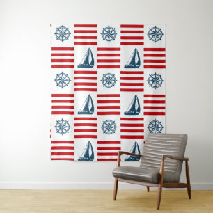 Nautical Design Wandteppich