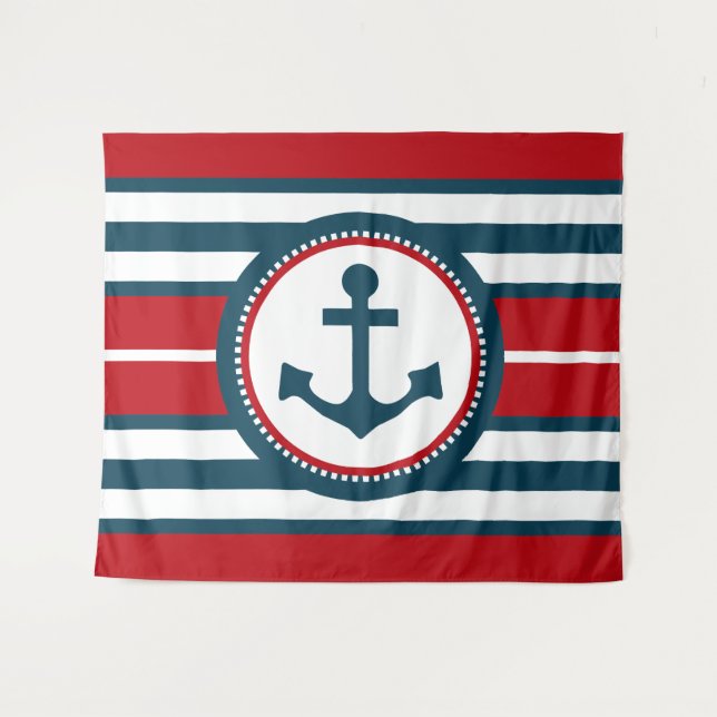 Nautical Design Wandteppich (Vorderseite (Horizontal))