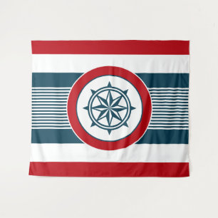 Nautical Design Wandteppich
