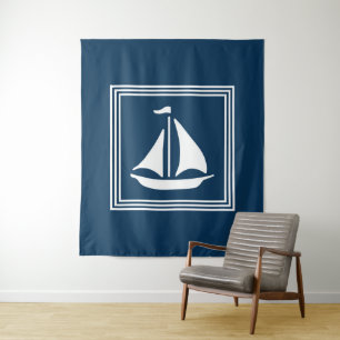 Nautical Design Wandteppich