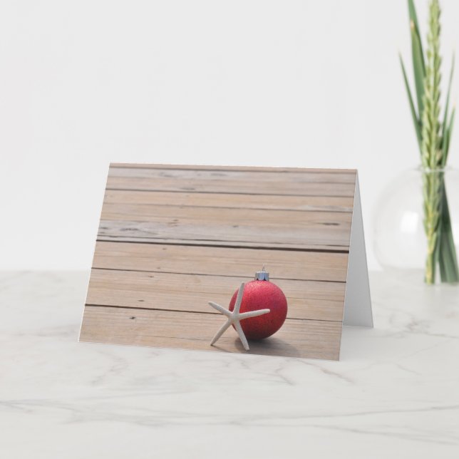 Nautical Dock mit Ornamenten Feiertagskarte (Vorderseite)