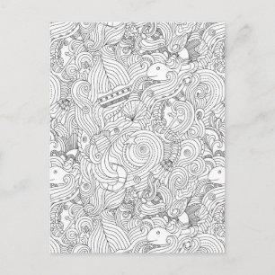 Nautical Doodle Postkarte