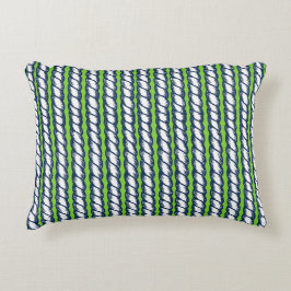 Nautical Doodles – Lime & Navy Rope Stripe Dekokissen