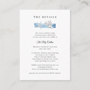 Nautical Driftwood Seashells Wedding Enclosure Car Begleitkarte