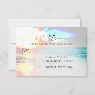 *~* Nautical Exotic Ocean Beach Hochzeit UAWG RSVP Karte
