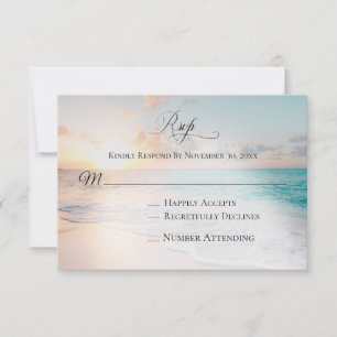 *~* Nautical Exotic Ocean Beach Hochzeit UAWG RSVP Karte
