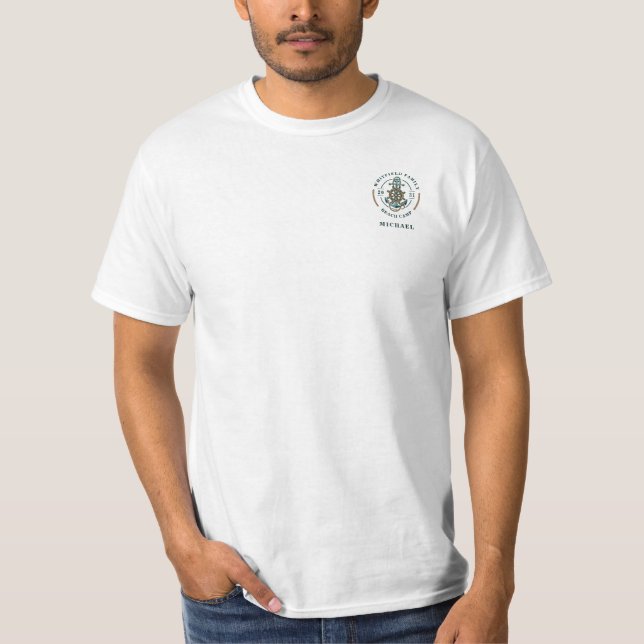 Nautical Family Beach Trip Custom T-Shirt (Vorderseite)