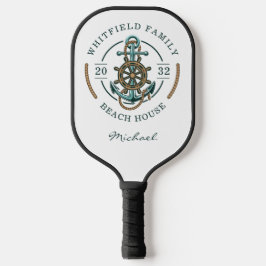 Nautical Family Matching Beach House Anchor Pickleball Schläger