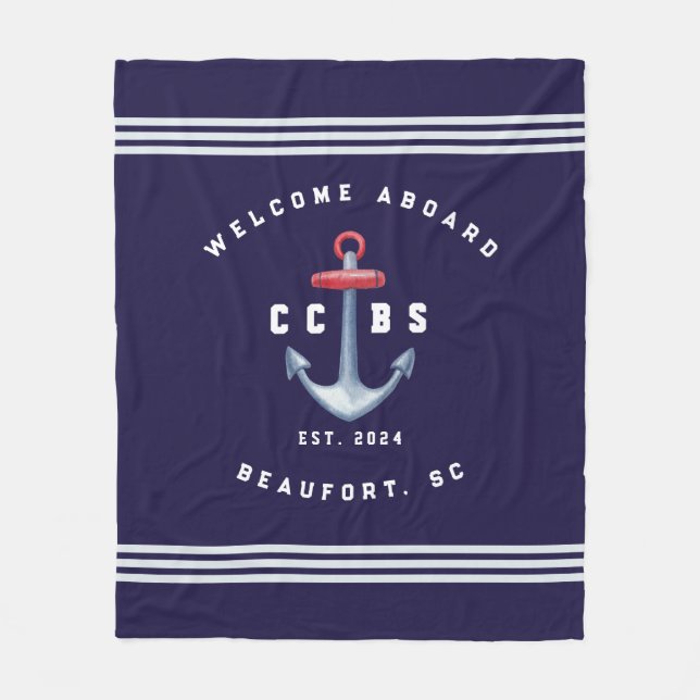 Nautical Fleece Blanket (Vorderseite)