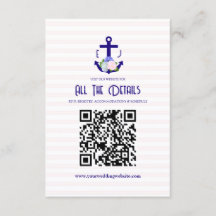 Nautical Floral Stripes Wedding Details