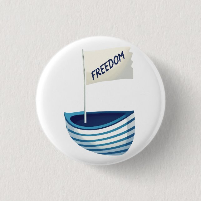 Nautical Freedom Boat Button (Vorderseite)