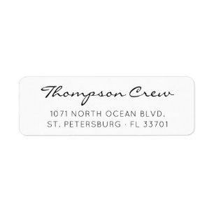 Nautical Handwritten Family Crew Name Address