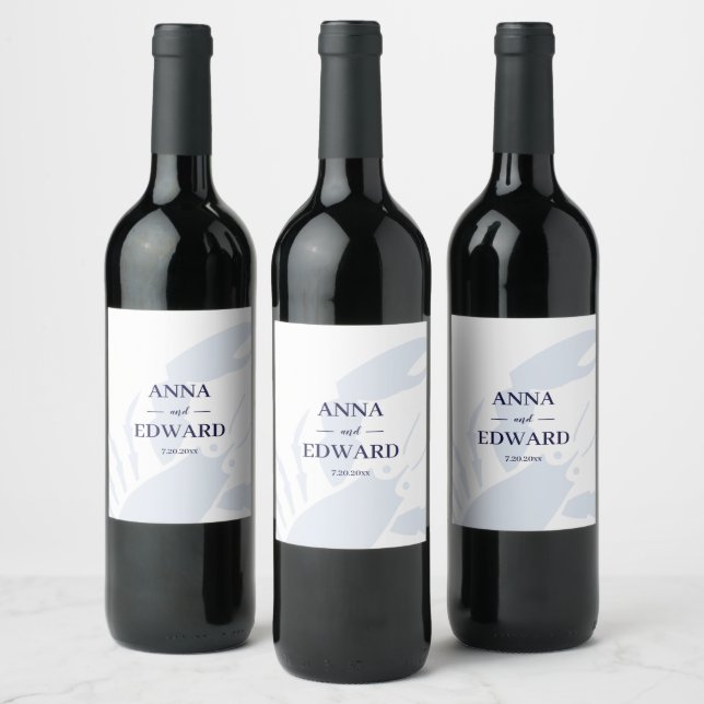 Nautical Hummer Wedding Wine Labels Weinetikett (Flaschen)
