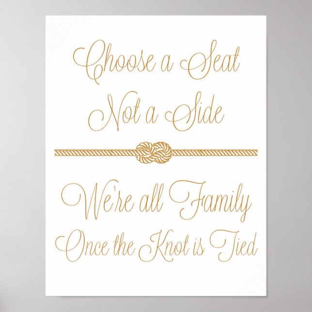 Nautical Knot wähle einen Platz, der nicht auf der Poster (Vorne)