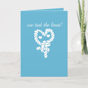 Nautical Krawatte the Knot Blue Wedding Danke Card