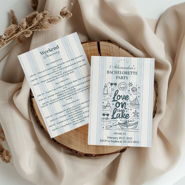Nautical Lake Weekend Bachelorette Itinerary Einladung (Von Creator hochgeladen)