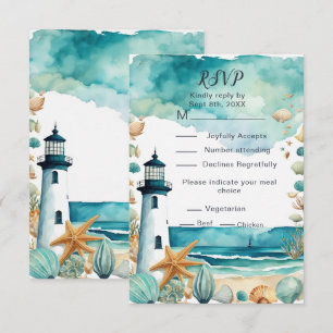 Nautical Lighthouse 16 . Geburtstag Geburtstag RSVP Karte