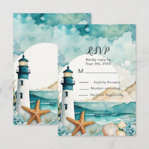 Nautical Lighthouse 16 . Geburtstag Geburtstag RSVP Karte