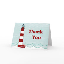 Nautical Lighthouse Dankeschön Card