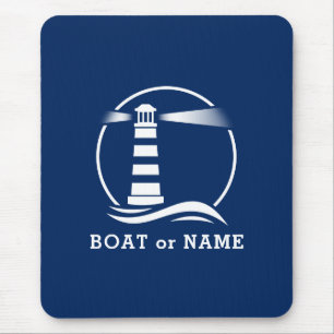 Nautical Lighthouse Ihr Schiff oder Name Marine Mousepad