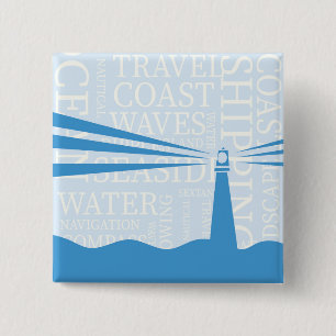 Nautical Lighthouse Poster Button