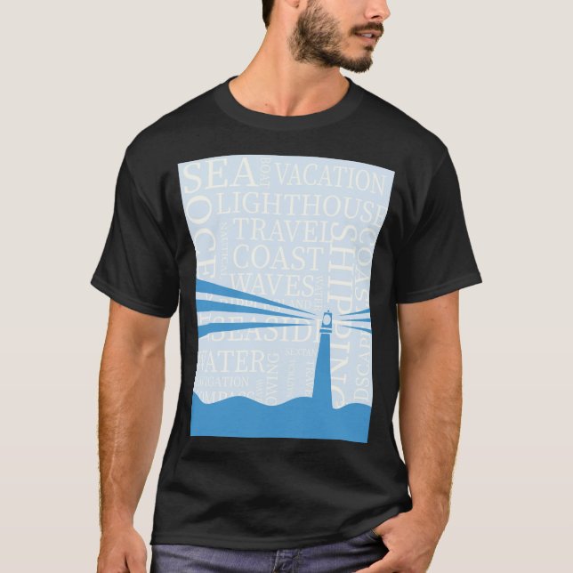 Nautical Lighthouse Poster T-Shirt (Vorderseite)